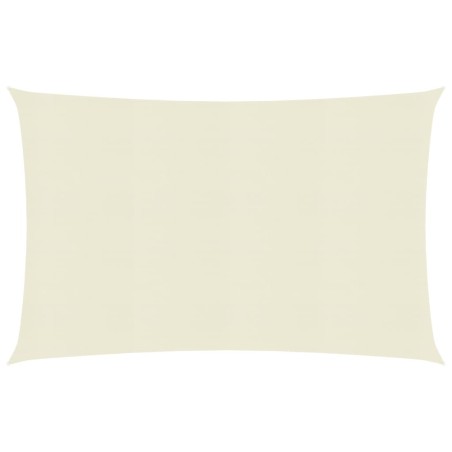 vidaXL Toldo de vela crema HDPE 160 g/m² 3x5 m 