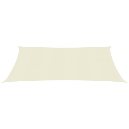 vidaXL Toldo de vela crema HDPE 160 g/m² 3x5 m 