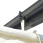 vidaXL Pérgola con tejado retráctil acero color blanco crema 3x3 m vidaXL Pérgola con tejado retráctil acero color blanco crema 3x3 m