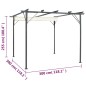 vidaXL Pérgola con tejado retráctil acero color blanco crema 3x3 m vidaXL Pérgola con tejado retráctil acero color blanco crema 3x3 m