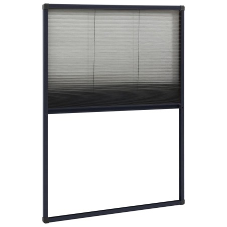 vidaXL Mosquitera plisada para ventanas aluminio antracita 80x120cm