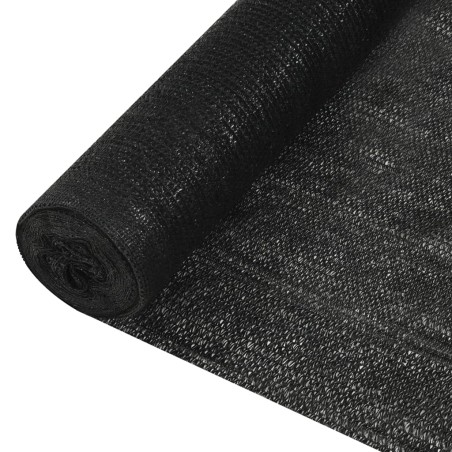 vidaXL Red de privacidad HDPE negro 2x10 m 150 g/m² 