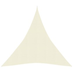 vidaXL Toldo de vela HDPE color crema 160 g/m² 5x7x7 m