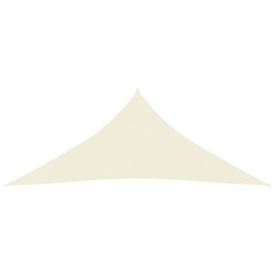 vidaXL Toldo de vela HDPE color crema 160 g/m² 5x7x7 m