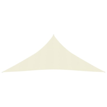 vidaXL Toldo de vela HDPE color crema 160 g/m² 5x7x7 m