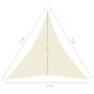 vidaXL Toldo de vela HDPE color crema 160 g/m² 5x7x7 m vidaXL Toldo de vela HDPE color crema 160 g/m² 5x7x7 m