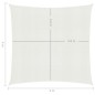 vidaXL Toldo de vela blanco HDPE 160 g/m² 4x4 m