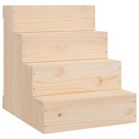 vidaXL Escalera para mascotas madera maciza de pino 40x49x47 cm