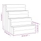 vidaXL Escalera para mascotas madera maciza de pino 40x49x47 cm vidaXL Escalera para mascotas madera maciza de pino 40x49x47 cm