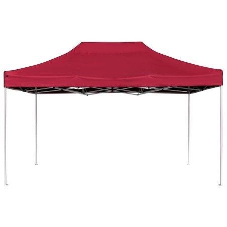 vidaXL Carpa plegable profesional de aluminio rojo vino tinto 4,5x3m