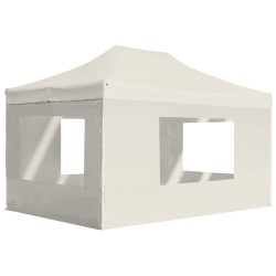 vidaXL Carpa plegable profesional con paredes aluminio crema 4,5x3 m