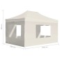 vidaXL Carpa plegable profesional con paredes aluminio crema 4,5x3 m vidaXL Carpa plegable profesional con paredes aluminio crema 4,5x3 m