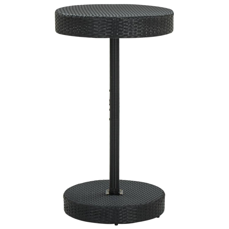 vidaXL Mesa de jardín de ratán sintético negro 60,5x106 cm vidaXL Mesa de jardín de ratán sintético negro 60,5x106 cm