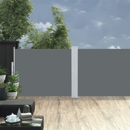 vidaXL Toldo lateral retráctil gris antracita 140x1000 cm 