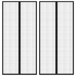 vidaXL Mosquiteras para puerta bloque magnético 2 uds negro 220x110 cm