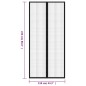 vidaXL Mosquiteras para puerta bloque magnético 2 uds negro 220x110 cm vidaXL Mosquiteras para puerta bloque magnético 2 uds negro 220x110 cm