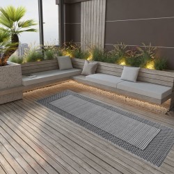 vidaXL Alfombra de exterior PP negro 80x150 cm