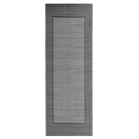 vidaXL Alfombra de exterior PP negro 80x150 cm