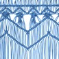 vidaXL Cortina de macramé algodón azul 140x240 cm vidaXL Cortina de macramé algodón azul 140x240 cm