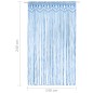 vidaXL Cortina de macramé algodón azul 140x240 cm vidaXL Cortina de macramé algodón azul 140x240 cm