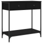 vidaXL Mesa consola madera de ingeniería negro 75x34,5x75 cm vidaXL Mesa consola madera de ingeniería negro 75x34,5x75 cm