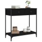 vidaXL Mesa consola madera de ingeniería negro 75x34,5x75 cm vidaXL Mesa consola madera de ingeniería negro 75x34,5x75 cm