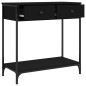 vidaXL Mesa consola madera de ingeniería negro 75x34,5x75 cm vidaXL Mesa consola madera de ingeniería negro 75x34,5x75 cm
