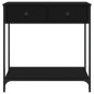 vidaXL Mesa consola madera de ingeniería negro 75x34,5x75 cm vidaXL Mesa consola madera de ingeniería negro 75x34,5x75 cm