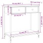vidaXL Mesa consola madera de ingeniería negro 75x34,5x75 cm vidaXL Mesa consola madera de ingeniería negro 75x34,5x75 cm