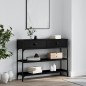 vidaXL Mesa consola madera de ingeniería negra 100x25x75 cm vidaXL Mesa consola madera de ingeniería negra 100x25x75 cm
