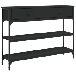 vidaXL Mesa consola madera de ingeniería negra 100x25x75 cm
