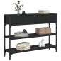 vidaXL Mesa consola madera de ingeniería negra 100x25x75 cm vidaXL Mesa consola madera de ingeniería negra 100x25x75 cm