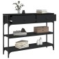 vidaXL Mesa consola madera de ingeniería negra 100x25x75 cm vidaXL Mesa consola madera de ingeniería negra 100x25x75 cm