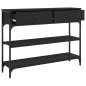 vidaXL Mesa consola madera de ingeniería negra 100x25x75 cm vidaXL Mesa consola madera de ingeniería negra 100x25x75 cm