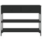 vidaXL Mesa consola madera de ingeniería negra 100x25x75 cm vidaXL Mesa consola madera de ingeniería negra 100x25x75 cm