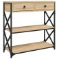 vidaXL Mesa consola madera de ingeniería roble Sonoma 75x28x75 cm vidaXL Mesa consola madera de ingeniería roble Sonoma 75x28x75 cm