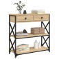 vidaXL Mesa consola madera de ingeniería roble Sonoma 75x28x75 cm vidaXL Mesa consola madera de ingeniería roble Sonoma 75x28x75 cm