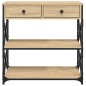 vidaXL Mesa consola madera de ingeniería roble Sonoma 75x28x75 cm vidaXL Mesa consola madera de ingeniería roble Sonoma 75x28x75 cm