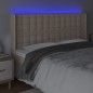 vidaXL Cabecero con LED cuero sintético capuchino 147x16x118/128cm vidaXL Cabecero con LED cuero sintético capuchino 147x16x118/128cm