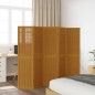 vidaXL Biombo separador de 5 paneles madera maciza paulownia marrón vidaXL Biombo separador de 5 paneles madera maciza paulownia marrón
