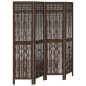 vidaXL Biombo separador de 4 paneles madera paulownia marrón oscuro vidaXL Biombo separador de 4 paneles madera paulownia marrón oscuro