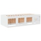 vidaXL Tumbona con cajones madera de ingeniería blanco 75x190 cm vidaXL Tumbona con cajones madera de ingeniería blanco 75x190 cm