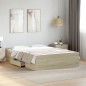 vidaXL Cama con cajones madera ingeniería roble Sonoma 140x190 cm