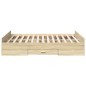 vidaXL Cama con cajones madera ingeniería roble Sonoma 140x190 cm