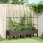 vidaXL Jardinera con enrejado PP marrón 160x40x142,5 cm vidaXL Jardinera con enrejado PP marrón 160x40x142,5 cm