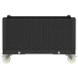 vidaXL Jardinera con ruedas PP negro 80x50x54 cm vidaXL Jardinera con ruedas PP negro 80x50x54 cm