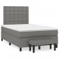 vidaXL Cama box spring con colchón tela gris oscuro 120x190 cm vidaXL Cama box spring con colchón tela gris oscuro 120x190 cm