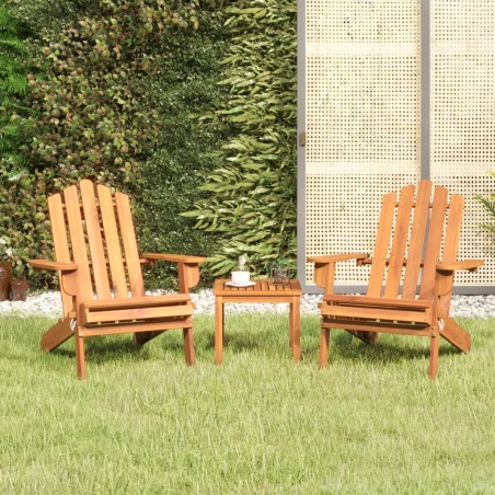 vidaXL Juego de muebles de jardín Adirondack 3 piezas madera acacia