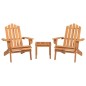 vidaXL Juego de muebles de jardín Adirondack 3 piezas madera acacia