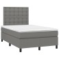 vidaXL Cama box spring con colchón tela gris oscuro 120x190 cm vidaXL Cama box spring con colchón tela gris oscuro 120x190 cm